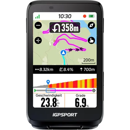 iGPSPORT BiNavi - GPS-Fahrradcomputer mit 3,5-Zoll-Touchscreen und Kartennavigation