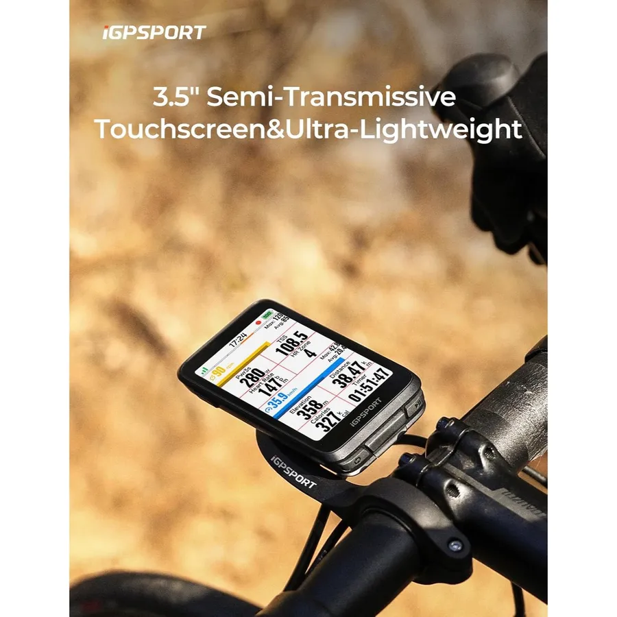iGPSPORT BiNavi - GPS bike computer with 3.5-inch touchscreen and map navigation