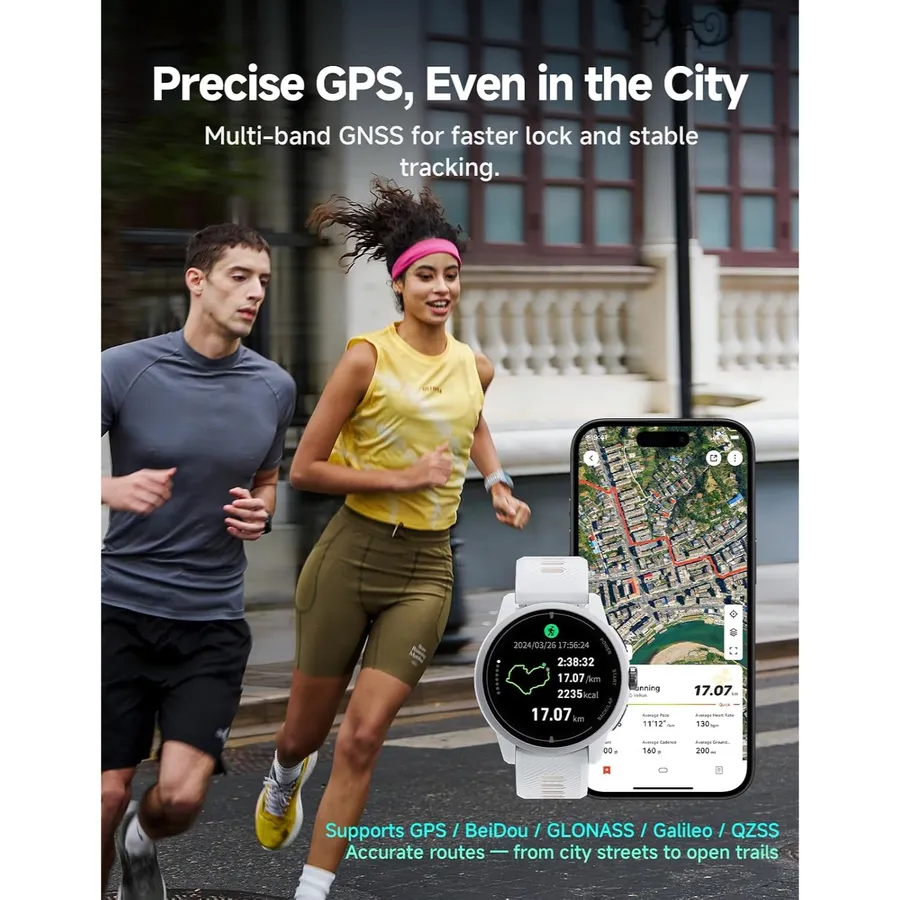 iGPSPORT VeRun - GPS sports watch with 1.32-inch AMOLED screen