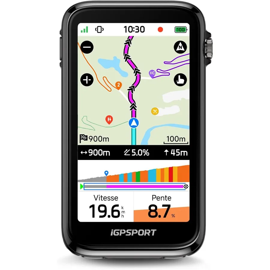 iGPSPORT BiNavi Ultra - Compteur vélo GPS 3,7 pouces avec navigation vocale