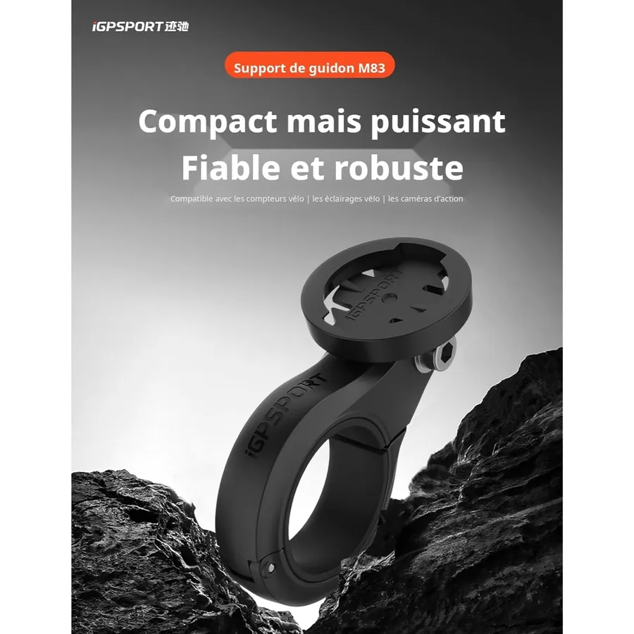 iGPSPORT M83 - Support de compteur vélo léger, montage dessus ou dessous