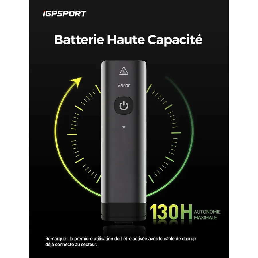 iGPSPORT VS500 / VS800 / VS1200 / VS1800 - Éclairage vélo avant intelligent rechargeable